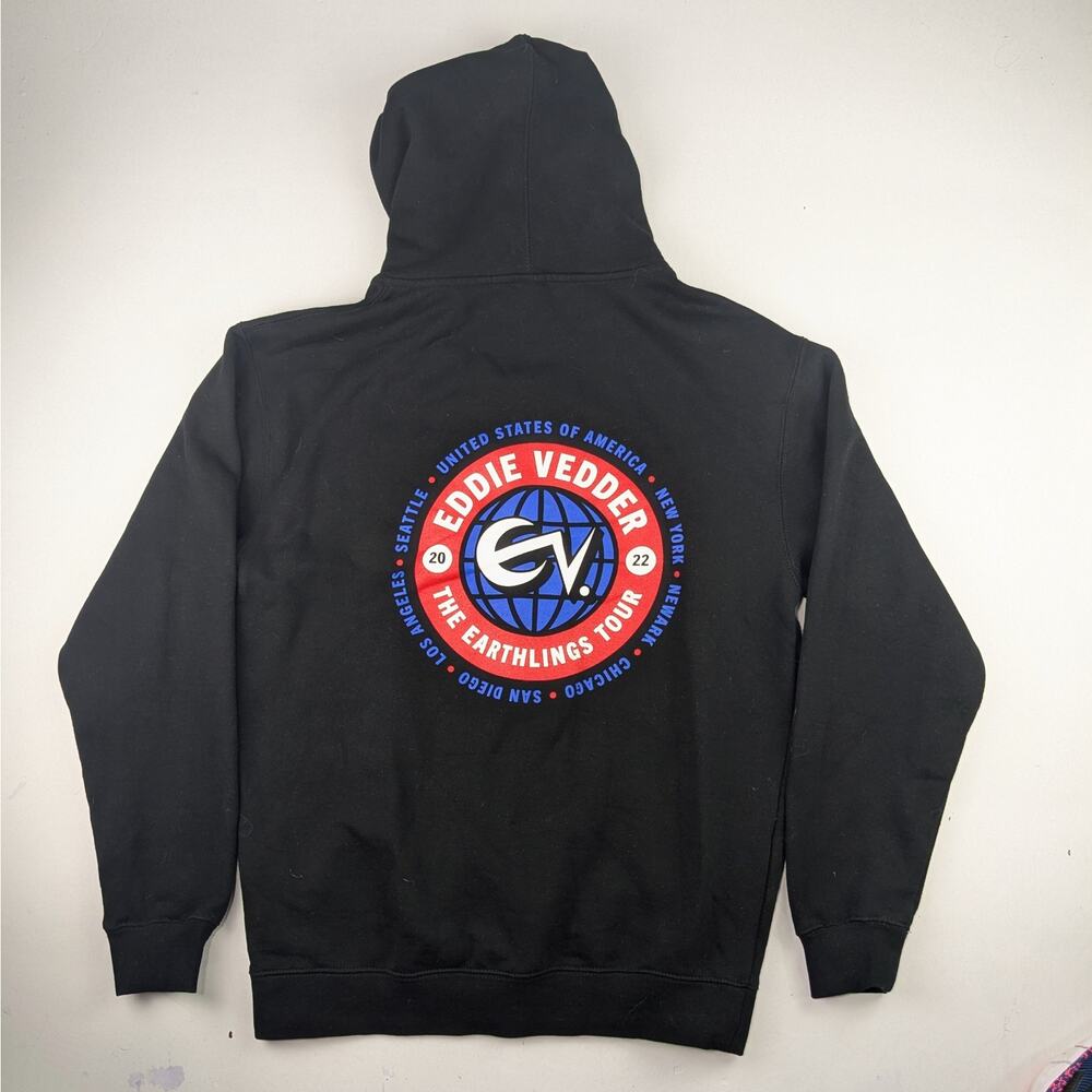 Eddie Vedder The Earthlings Tour Black Zip Up Hoodie - Adult Medium